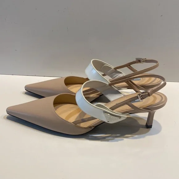 Prada Slingback Pump Heel - Nude - Picture 5 of 10